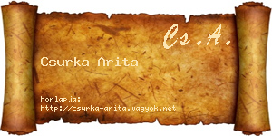 Csurka Arita névjegykártya